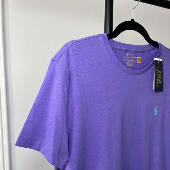 MEN’S Polo Light Purple Small Pony T-Shirt - Picture 2 of 6